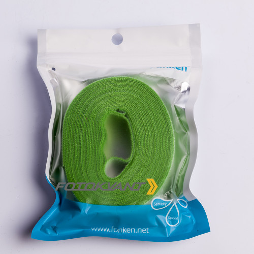 Fotokvant Tape-28G лента-липучка 5 м для организации проводов в студии зеленая