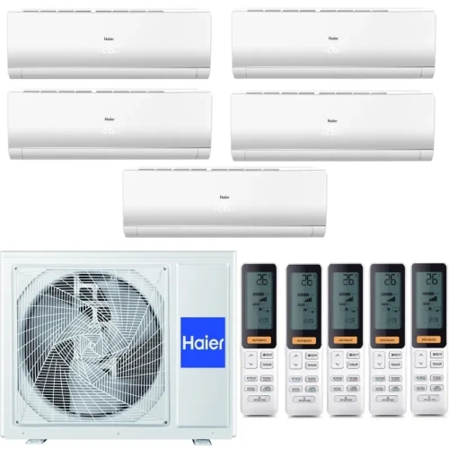 Мульти сплит-системы на 5 комнат Haier 5U105S2SS5FA / AS25S2SF3FA-W - 5шт. Комплект Flexis White