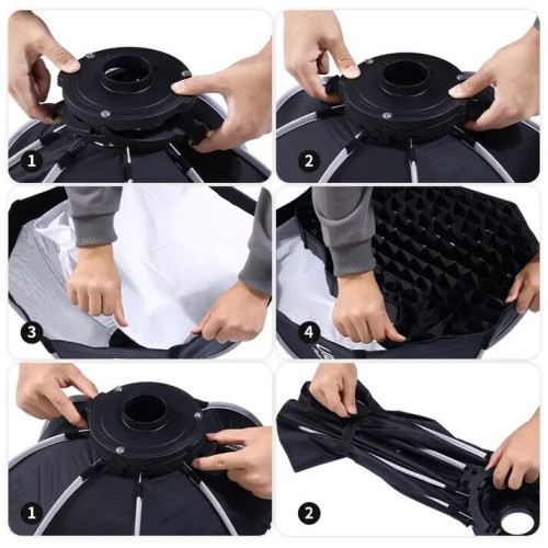 Софтбокс Ulanzi Fold DS60 Mini Bowens с сотами