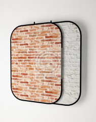 Grifon Фон DD-1521BB на пружине двусторонний красный кирпич/белый кирпич ( 150*210cм )