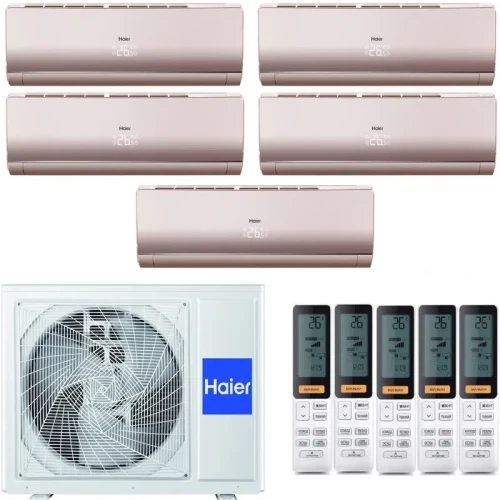 Мульти сплит-системы на 5 комнат Haier 5U90S2SS5FA / AS25S2SF4FA-G - 5шт. Комплект Flexis Gold