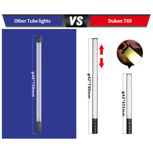 Осветитель Sirui Duken T60 Telescopic RGB