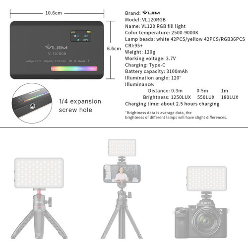 Осветитель Ulanzi VL120 RGB