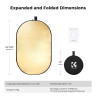 Комплект отражателей K&F Concept 5-in-1 Oval Foldable Reflector 60x90см