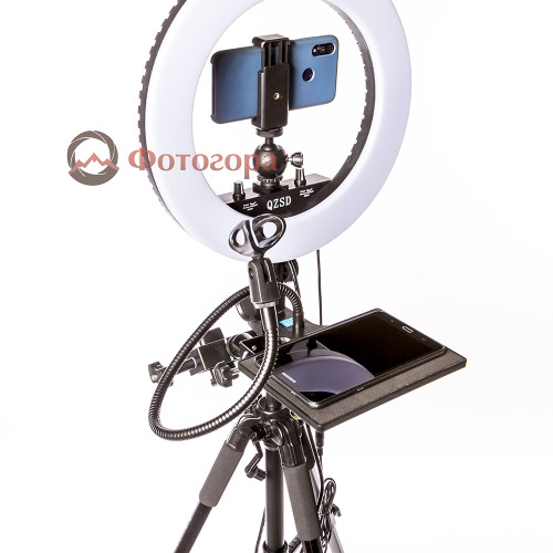 QZSD V5T кольцевой светодиодный осветитель с штативом