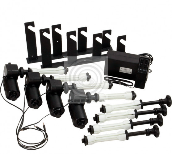 Автоматическая система подъема 4-х фонов на моторчиках с дистанционным пультом управления