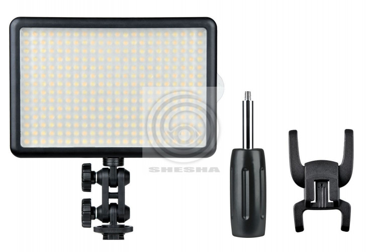 Grifon LED-осветитель LED-308C для фотокамеры (308 диодов), дисплей, пульт дистанционного управления, Т=3300-5600К
