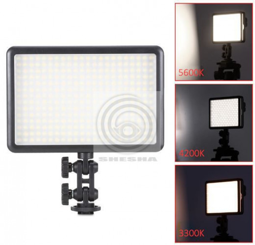 Grifon LED-осветитель LED-308C для фотокамеры (308 диодов), дисплей, пульт дистанционного управления, Т=3300-5600К