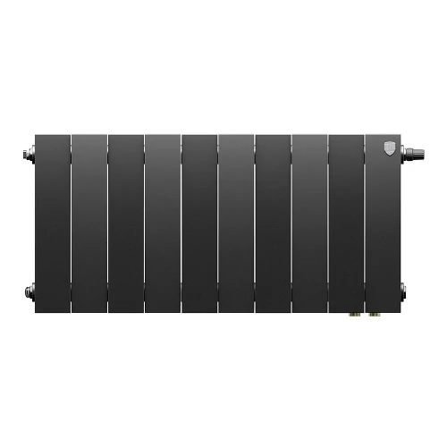 Радиатор биметаллический Royal Thermo PianoForte 300 Чёрный VR80 - 10 секц. Pianoforte 300 VR80