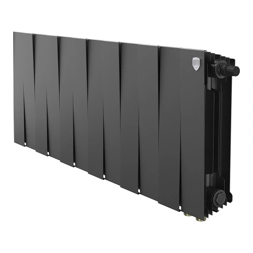 Радиатор биметаллический Royal Thermo PianoForte 300 Чёрный VR80 - 12 секц. Pianoforte 300 VR80