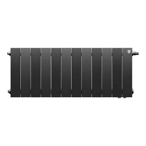Радиатор биметаллический Royal Thermo PianoForte 300 Чёрный VR80 - 12 секц. Pianoforte 300 VR80