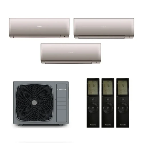 Мульти-сплит комплект на 3 комнаты Casarte 3U70CM1/R3 / CAS25CX1/R3-G - 3 шт. Комплект ELETTO Gold