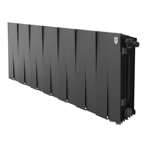 Радиатор биметаллический Royal Thermo PianoForte 300 Чёрный VR80 - 14 секц. Pianoforte 300 VR80