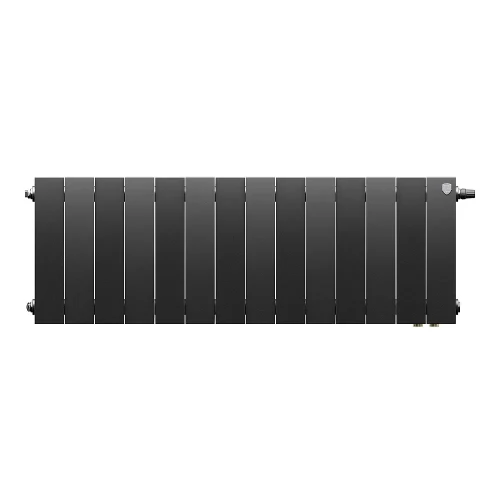 Радиатор биметаллический Royal Thermo PianoForte 300 Чёрный VR80 - 14 секц. Pianoforte 300 VR80