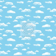 Ella Bella COROBUFF CLOUDS (12850) фон бумажный объемный белые облака 120х190 см