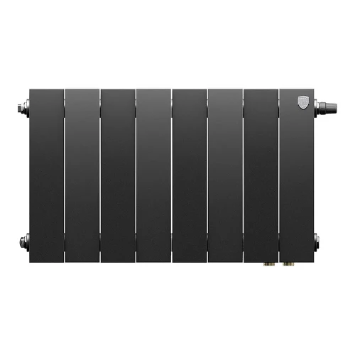 Радиатор биметаллический Royal Thermo PianoForte 300 Чёрный VR80 - 8 секц. Pianoforte 300 VR80
