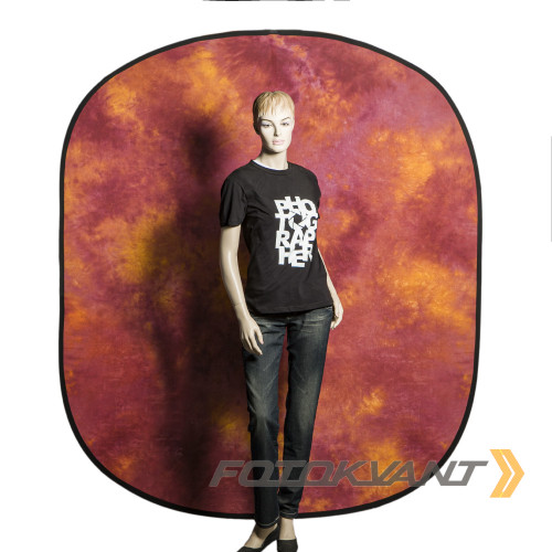 Fotokvant BG-1821 Red Tie-dye фон 1,8х2,1 м тканевый складной красный пятнистый
