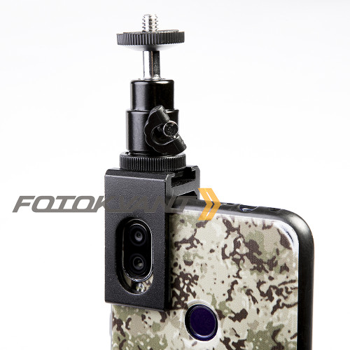 Fotokvant RFLH-37 зажим с головкой для крепления на монитор или смартфон