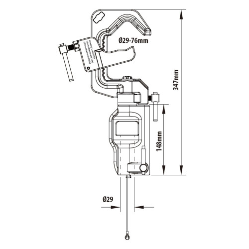 Зажим с головкой KUPO KCP-150 SWIVELING PIPE C CLAMP W/ UNIVERSAL HEAD