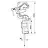 Зажим с головкой KUPO KCP-150 SWIVELING PIPE C CLAMP W/ UNIVERSAL HEAD