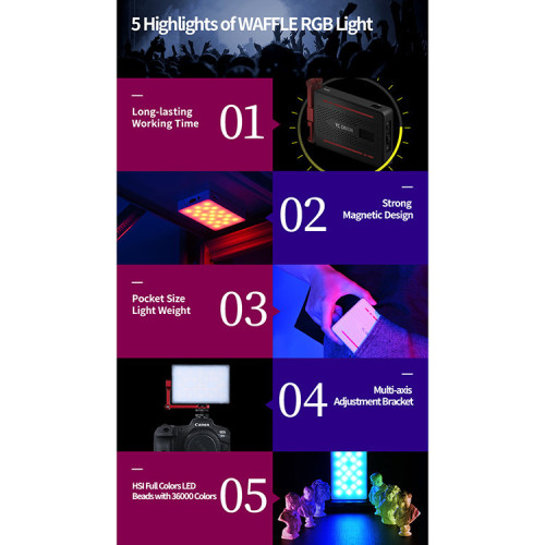 Осветитель YC Onion WAFFLE PRO RGB Чёрный