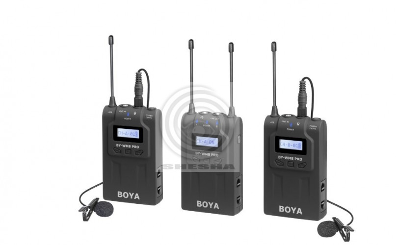 Boya BY-WM8 PRO-K2 Двухканальная беспроводная микрофонная система UHF