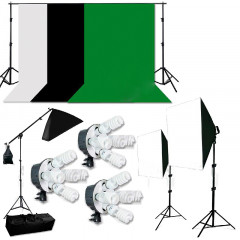 Fotokvant FL-16 KIT комплект постоянного света с тремя фонами