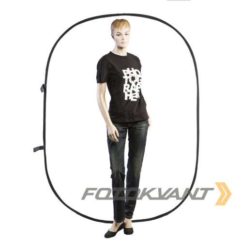 Fotokvant BG-1520 Black White фон тканевый складной белый и черный 1.5х2 м