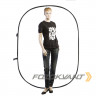 Fotokvant BG-1520 Black White фон тканевый складной белый и черный 1.5х2 м