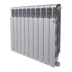 Радиатор биметаллический Royal Thermo Revolution Bimetall 500 2.0 / Silver Satin – 10 секц. Revolution Bimetall 500 2.0
