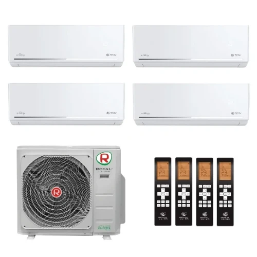 Мульти сплит система на 4 комнаты Royal Clima 4RMX-28HN / OUT / RCI-FC09HN - 4 шт. Комплект FELICITA