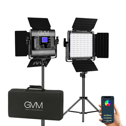 Комплект осветителей GVM 800D-RGB (2шт + софтбоксы)