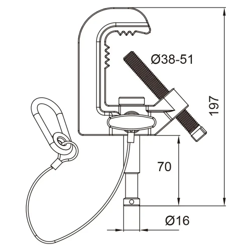 Зажим KUPO C-16 BABY PIPE CLAMP