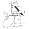 Зажим KUPO C-16 BABY PIPE CLAMP