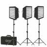 Комплект осветителей GVM 800D-RGB (3шт + софтбоксы)