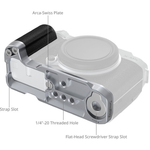 Площадка с рукояткой SmallRig 4876 L-Shape Mount Plate для Fujifilm X-M5 Серебро