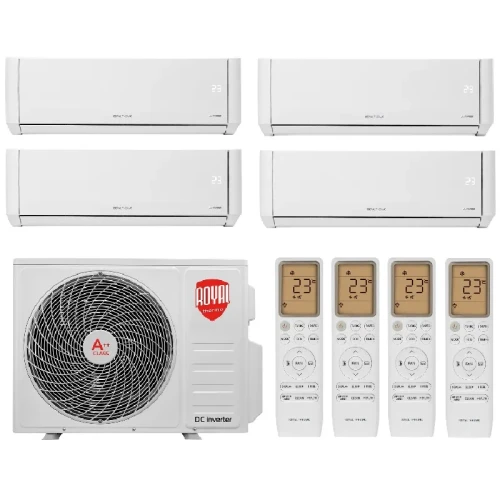 Мульти сплит система на 4 комнаты Royal Thermo RTFMO/out-32HN8 / RTFMI/in-09HN8/white - 4 шт. Комплект Barocco White
