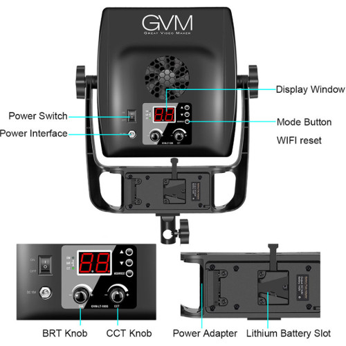 Комплект осветителей GVM LT100S (2шт)