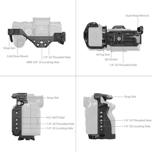 Клетка SmallRig 5583 Airtag Slot для Sony a7R V/a7 IV/a7S IIIa/a1/a7R IV/a7 V
