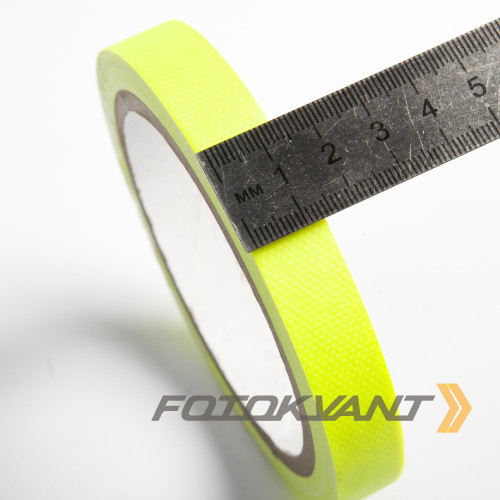 Fotokvant GP-1525 Yellow gaffer tape тейп УФ желтый 15 мм х 25 м