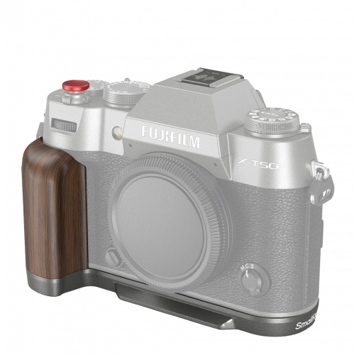Площадка с рукояткой SmallRig Wooden для Fujifilm X-T50 Тёмное серебро