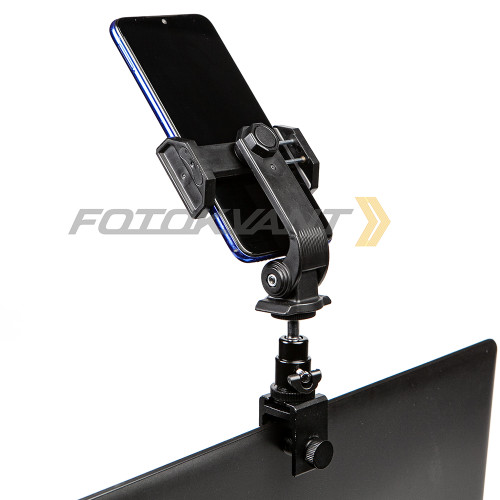 Fotokvant RFLH-37+SM-CL15 KIT крепление смартфона на плоский монитор
