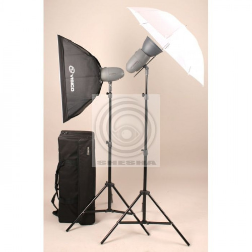 Visico VL PLUS 200 Soft Box/ Umbrella KIT комплект импульсного света