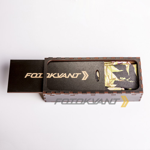 Fotokvant STO-57 ремень для фотоаппарата в подарочной деревянной коробочке