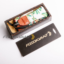 Fotokvant STO-55 ремень для фотоаппарата в подарочной деревянной коробочке