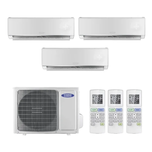 Мульти сплит система на 3 комнаты General Climate GU-M3E24H32 / GC-ME09HR32 - 3 шт. Free Multi 2 R32
