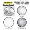 Софтбокс NiceFoto Beauty dish Ø105cm с сотами