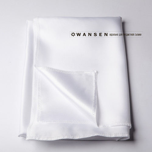 Wansen BS-1014-841323 Pure White шелковый фон 1x1.4 м серебристо-белый