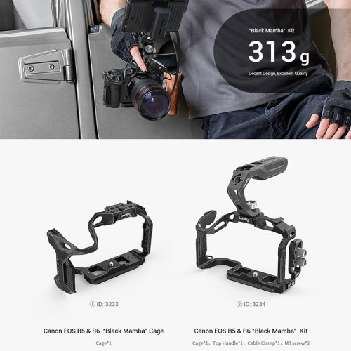 Клетка SmallRig 3234B "Black Mamba" для Canon R5/R5C/R6