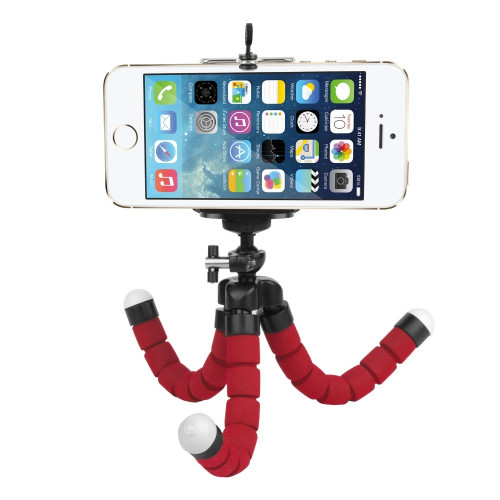 Fotokvant TM-01 Red мини-штатив на гибких ножках для смартфона Samsung/Xiaomi/Apple красный